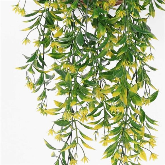 Artificial Hanging Vine Flowers Decor, Fake Vines Plants Greenery Plastic Willow - Picture 4 of 6